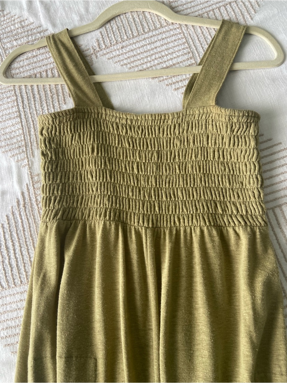 Free People Smocked Wide Leg Homecoming Jumper Linen Blend Size XS EUC - Picture 8 of 12